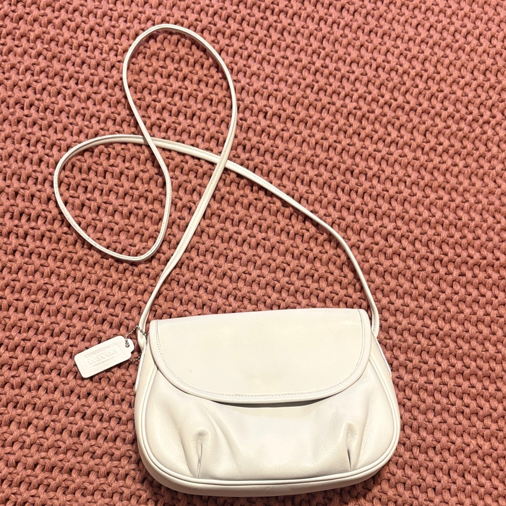 Coach Cream Leather Crossbody Bag